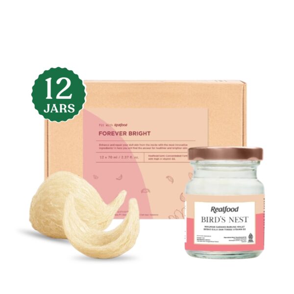 Forever Bright Bird’s Nest 70ml×12 - Contains Real Bird’s Nest, 70ml×12 pack