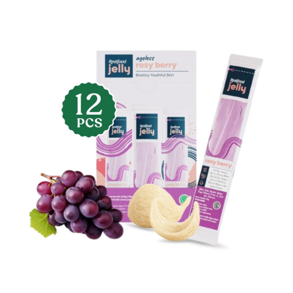 Rosy Berry Bird’s Nest Jelly 20g×12 - Infused with Real Bird’s Nest, 20g×12 pcs